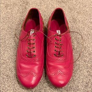 Women's Pink Brogue Shoes